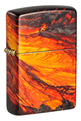 Фото Зажигалка ZIPPO Lava Flow с покрытием 540 Tumbled Brass, латунь/сталь, оранжевая