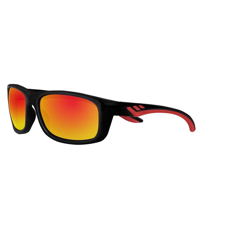Очки солнцезащитные ZIPPO OS38-01 спортивные, унисекс, чёрные, оправа из поликарбоната очки солнцезащитные zippo ob92 01 унисекс коричневые оправа из поликарбоната