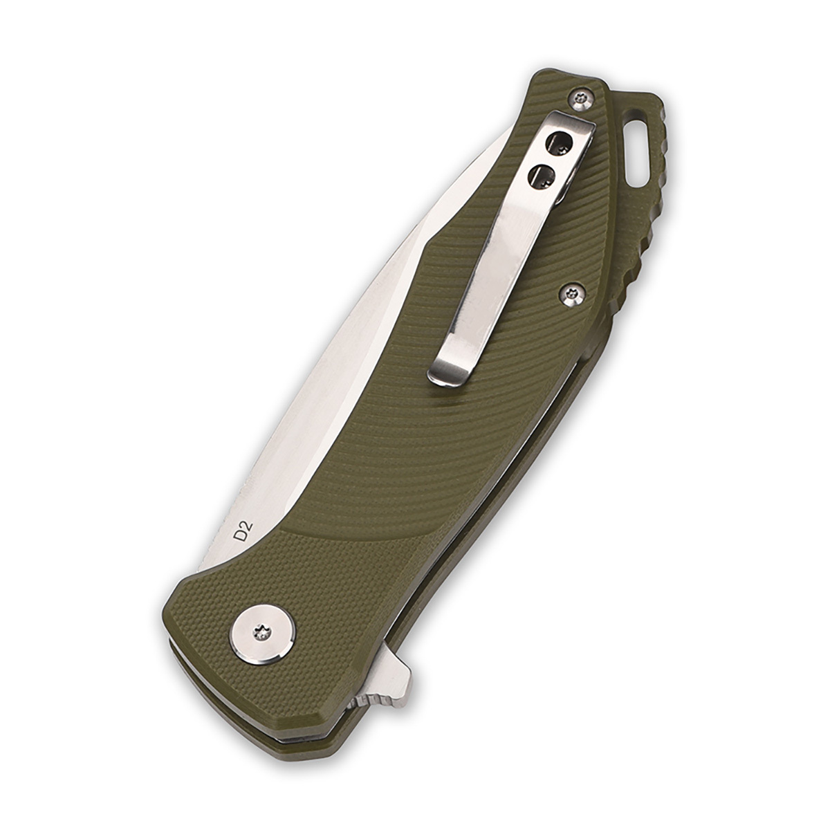 Складной нож QSP Raven, сталь D2, рукоять G10, зеленый - фото 3