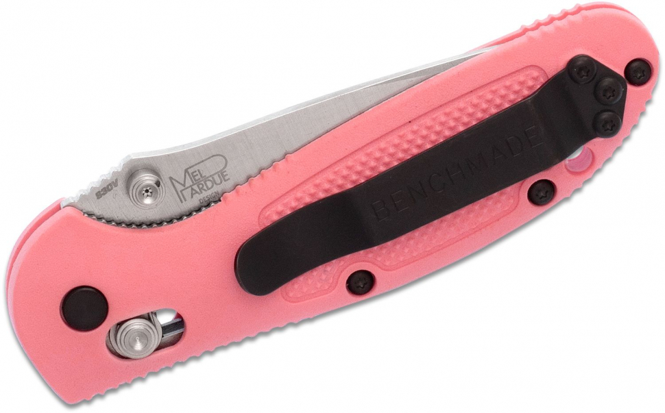 Складной нож Benchmade 555HG-PNK Mini Griptilian розовый, сталь 154СМ, рукоять нейлон - фото 2