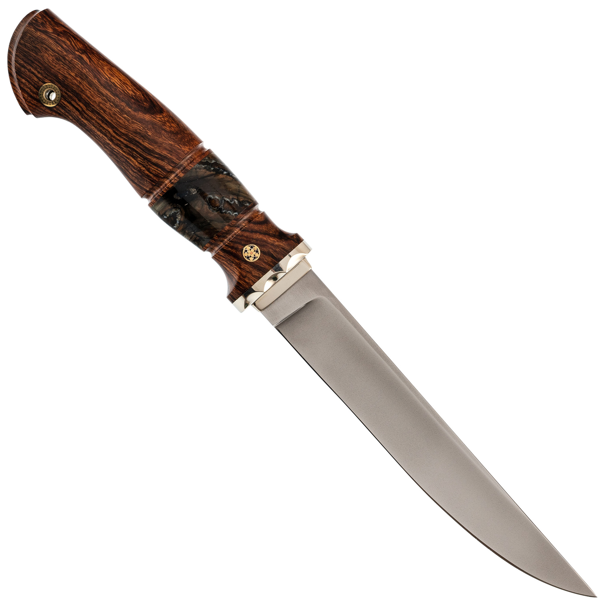 Авторский нож Легоинер, подарочный, сталь M390, рукоять айронвуд, вставка бивень мамонта - фото 3
