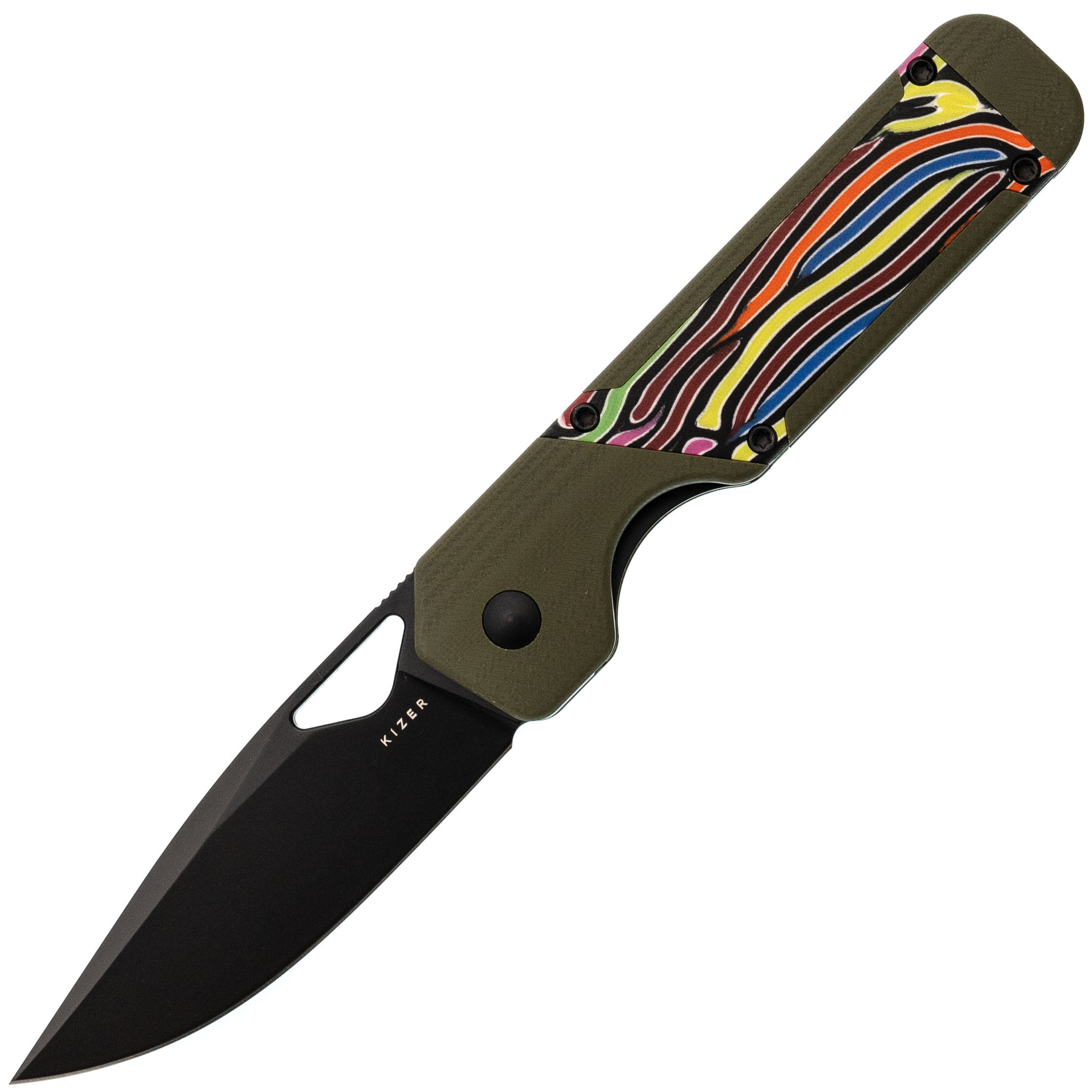 

Складной нож Kizer Militaw, сталь Nitro-V, рукоять G10, зеленый