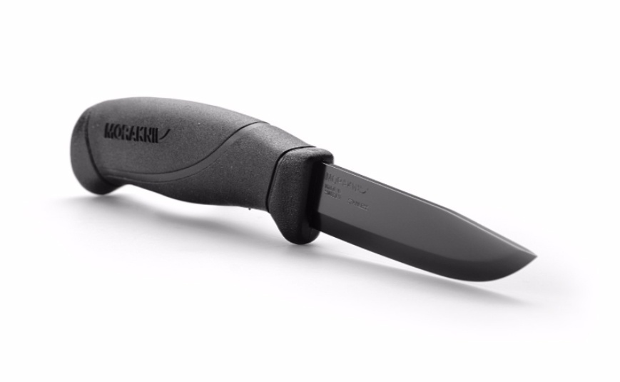 Нож с фиксированным лезвием Morakniv Companion BlackBlade, сталь Sandvik 12C27, рукоять пластик/резина - фото 5