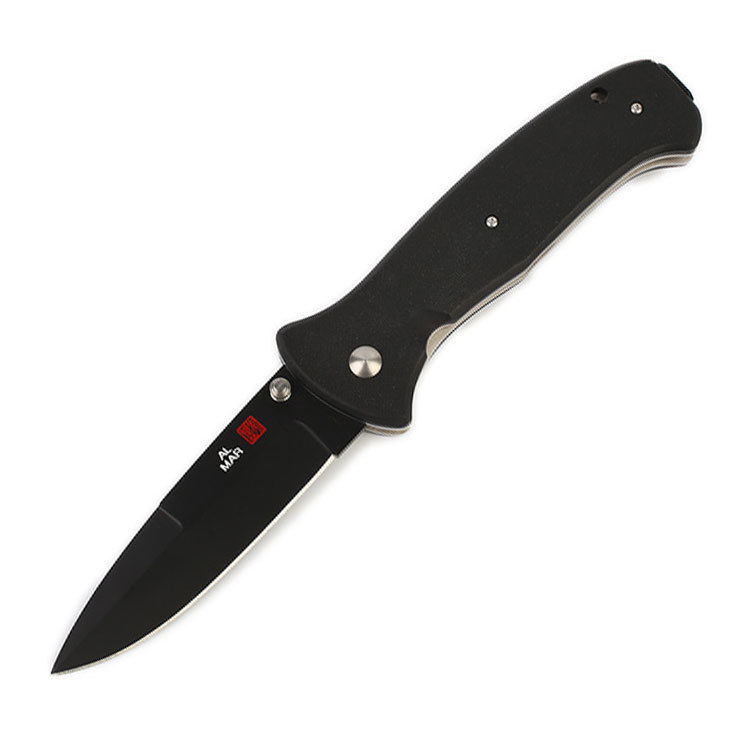 Нож складной Sere 2000™, VG-10 Black Plain Blade, Black G-10 Handles 9.2 см.