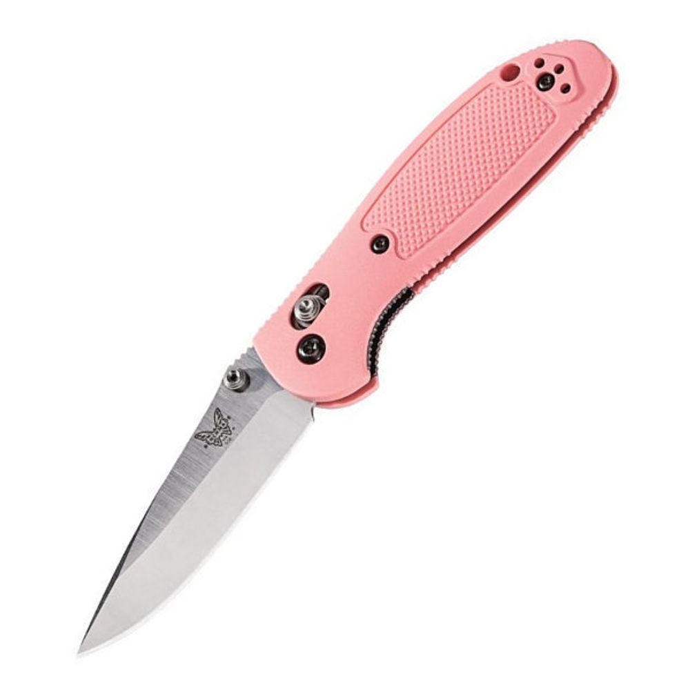 Складной нож Benchmade 555HG-PNK Mini Griptilian розовый, сталь 154СМ, рукоять нейлон - фото 1
