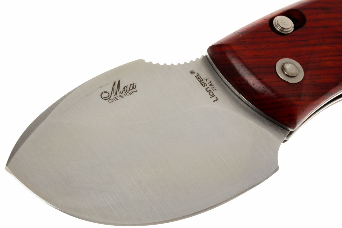 Нож складной LionSteel Skinner 8901 CB, сталь 440C Satin Finish, рукоять дерево кокоболо, коричневый - фото 10