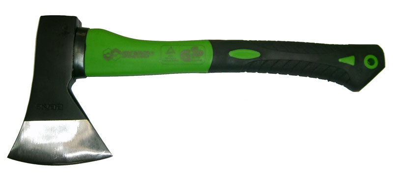 фото Топор стальной с фиберглассовой ручкой, 1000 гр. skrab