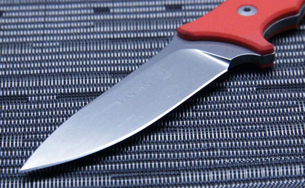 Нож с фиксированным клинком HB Fixed, Orange G-10 Handle, Stonewashed Crucible CPM® S35VN™, William (Bill) Harsey Design (Kydex Sheath) 9.0 см. - фото 5