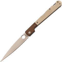 Фото Складной нож Daggerr Corso, satin сталь VG-10, рукоять Cream White G10