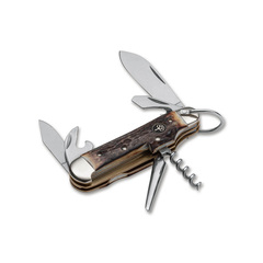Фото Мультитул Boker Camp Knife Stag, сталь 4034, рукоять никель/рог