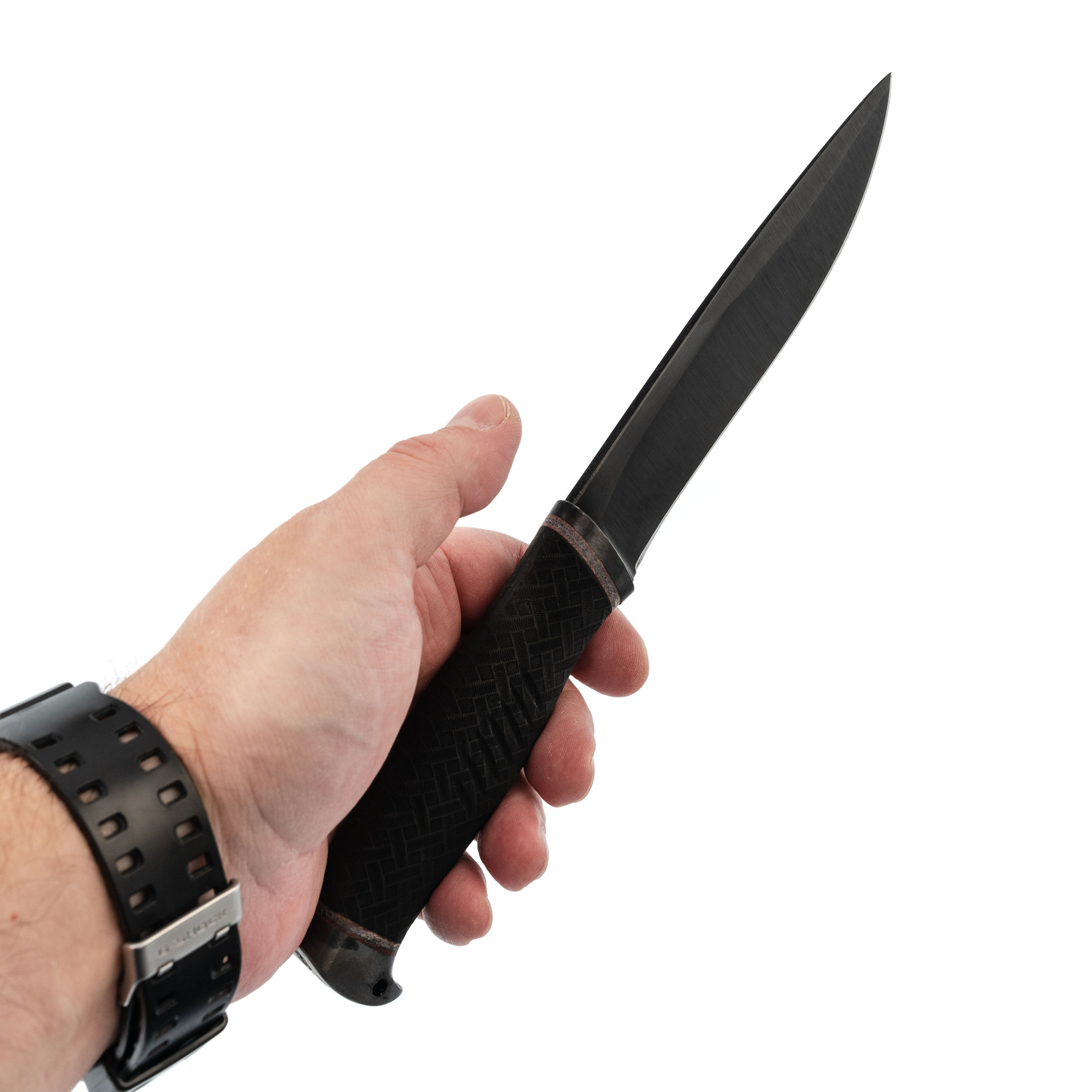 Нож Русак-2, сталь 65Г, рукоять резина - фото 4