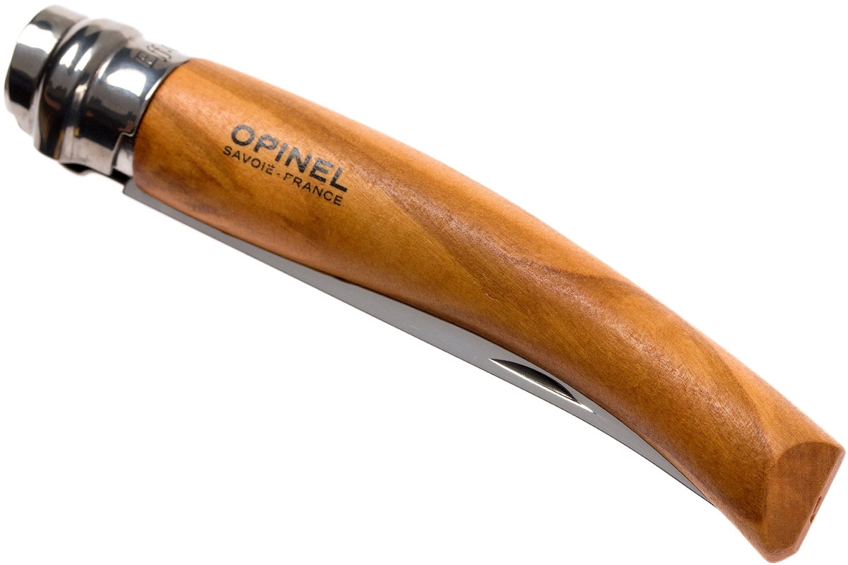 Нож складной филейный Opinel №8 VRI Folding Slim Olivewood, сталь Sandvik 12C27, рукоять из оливкового дерева, 001144 от Ножиков