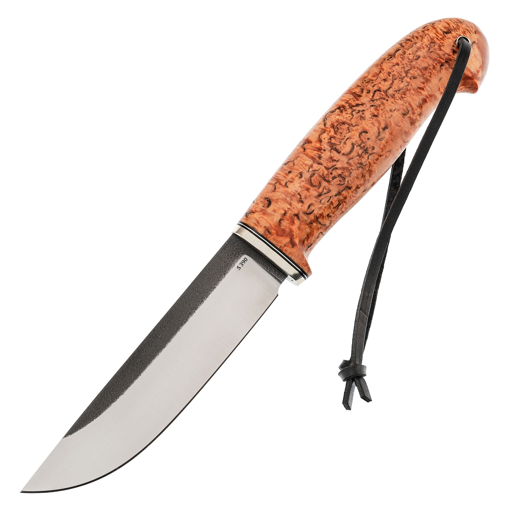 Туристический нож Лиман, сталь S390, карельская береза