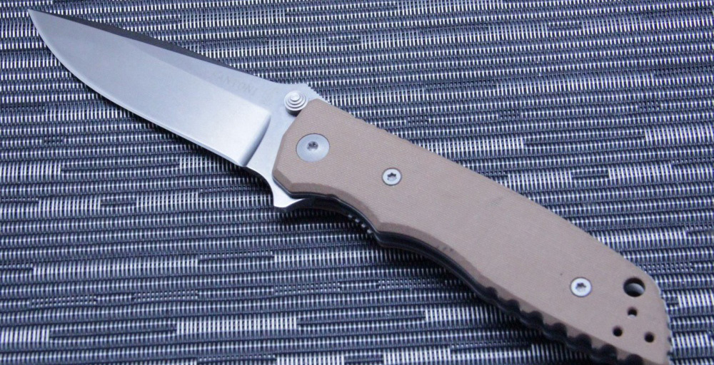 Нож складной HB01 Large, Desert Handle, Stonewashed Crucible CPM® S35VN™, William (Bill) Harsey Design 10.5 см. - фото 2