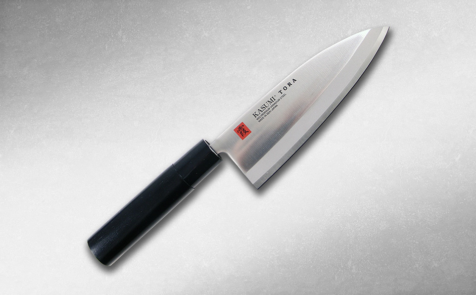 Нож кухонный Деба Tora 165 мм, Kasumi, 36850, сталь AUS-6A, стабилизированная древесина, чёрный, Кухонные ножи, Ножи шефа