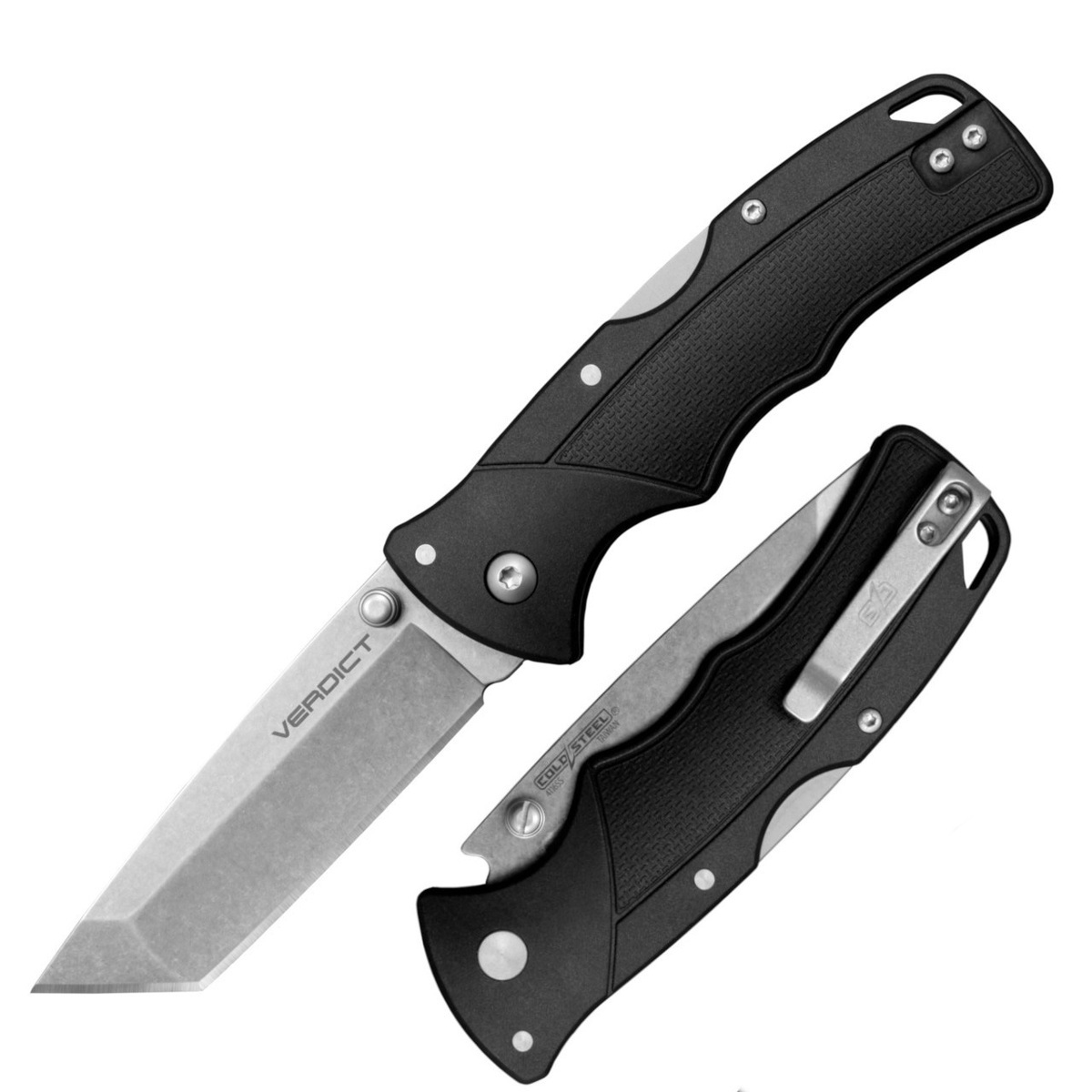 Нож складной Cold Steel Verdict Tanto, сталь 1.4116, рукоять термопластик GFN, black