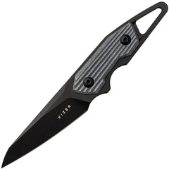 Фото Туристический нож Kizer Groom black сталь D2, рукоять Denim Micarta