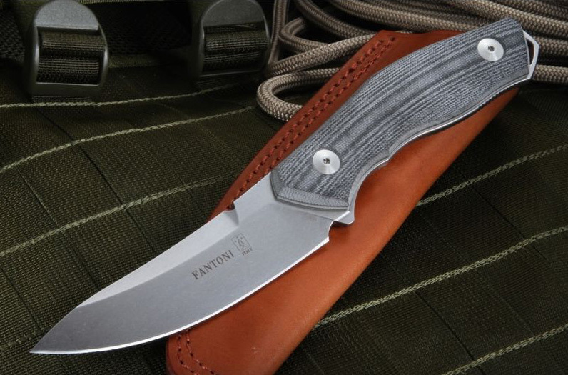 Нож с фиксированным клинком C.U.T. Fixed, Black/Gray G-10 Scales, Stonewashed CPM® S30V™, Dmitry Sinkevich (SiDiS) Design, Kydex Sheath 10.6 см. - фото 3