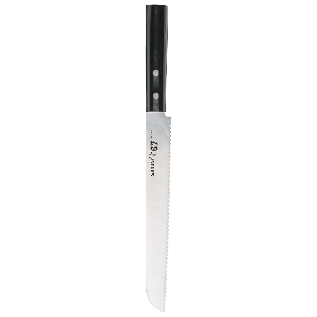 Нож для хлеба Samura 67 SS67-0055, сталь AUS-8, рукоять ABS пластик - фото 2