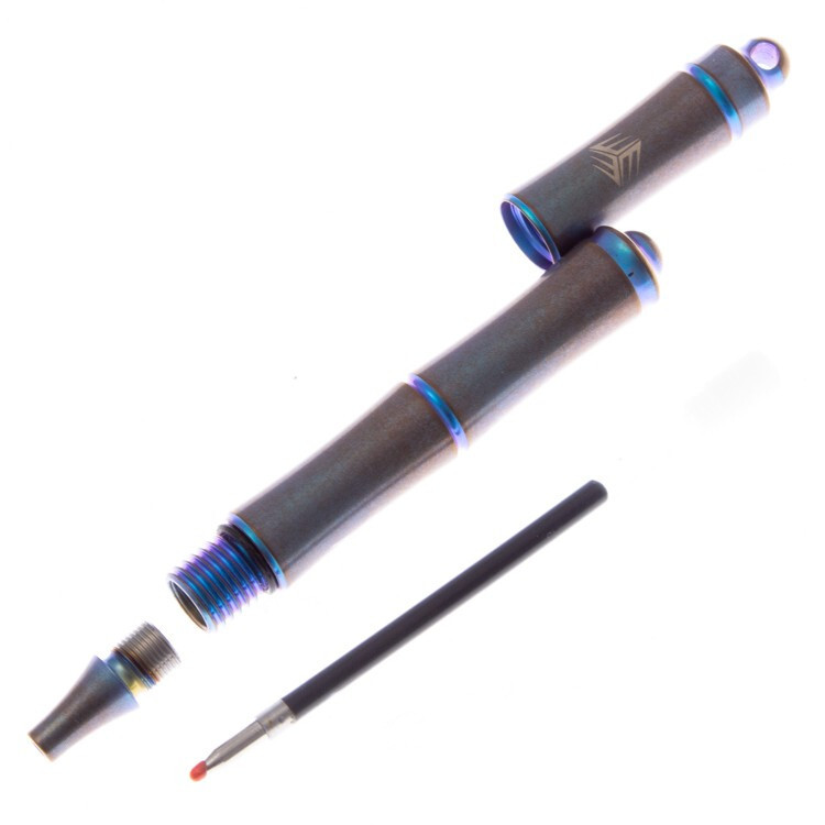 Тактическая ручка WE Knife Syrinx blue, титан - фото 3
