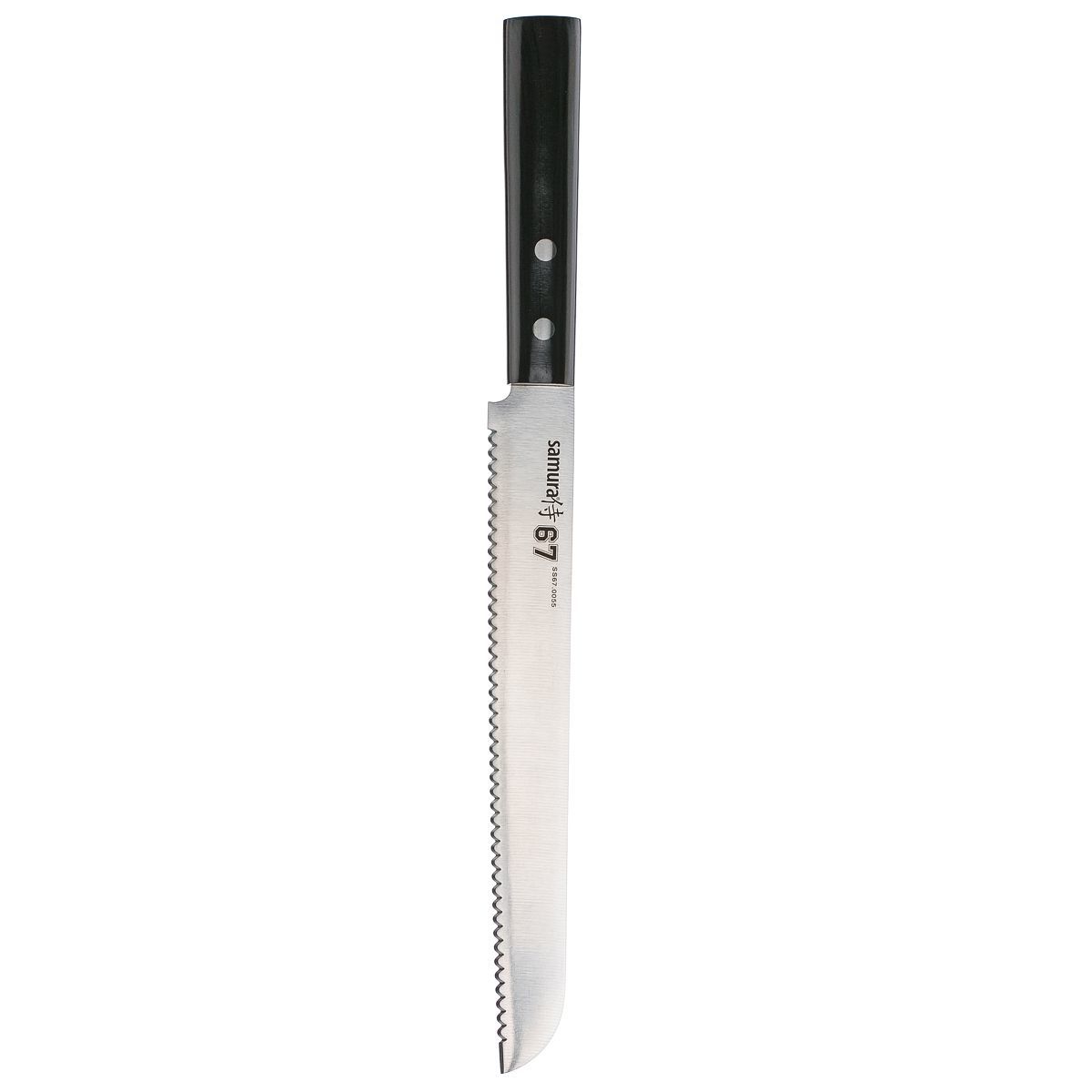 Нож для хлеба Samura 67 SS67-0055, сталь AUS-8, рукоять ABS пластик - фото 4