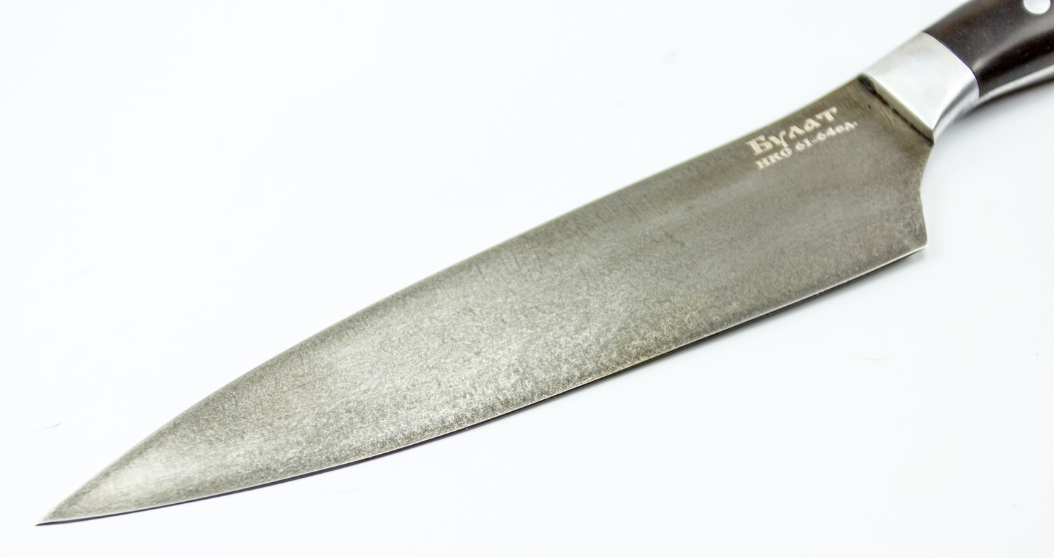 фото Нож кулинар средний, булатная сталь кузница коваль