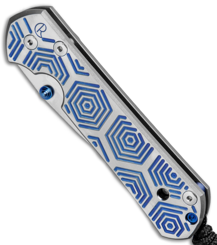Нож складной Chris Reeve Large Sebenza, сталь CPM S35VN, рукоять титан с рисунком Blue Hex от Ножиков