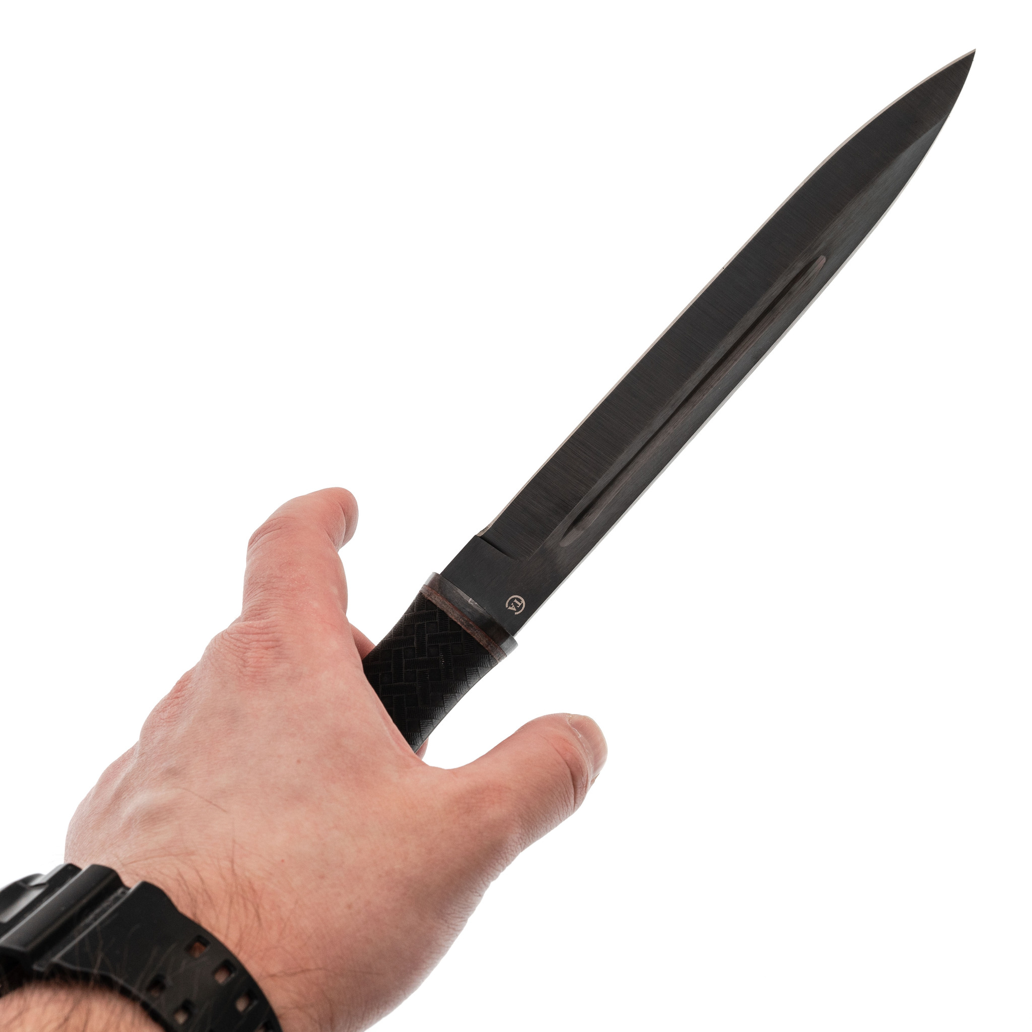 Нож Горец-1, сталь 65Г, резина - фото 7