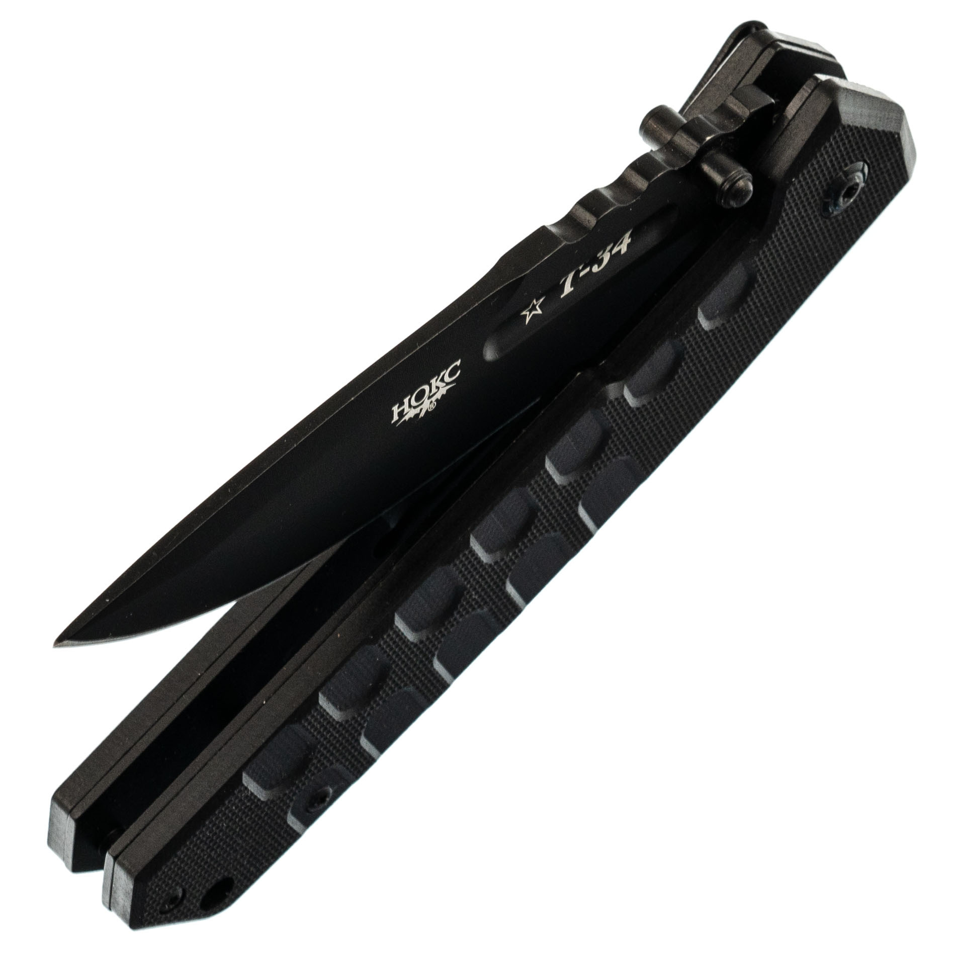 Складной нож Т-34 Black, сталь AUS-8, рукоять G10 - фото 6