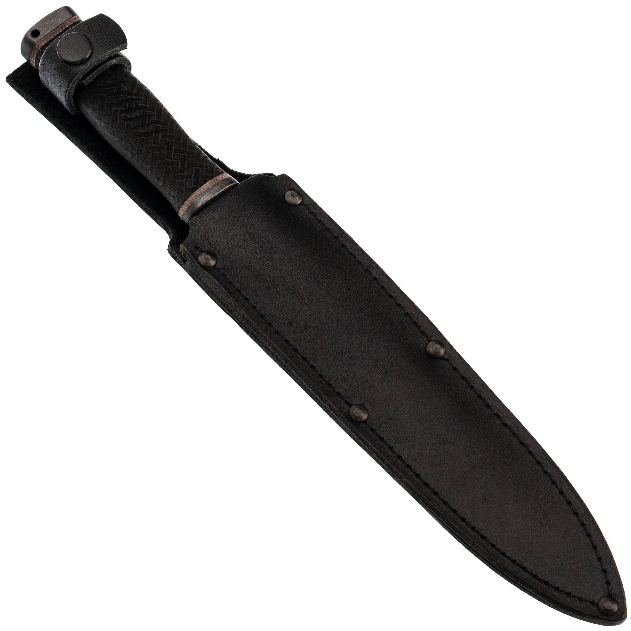 Нож Горец-1, сталь 65Г, резина - фото 8