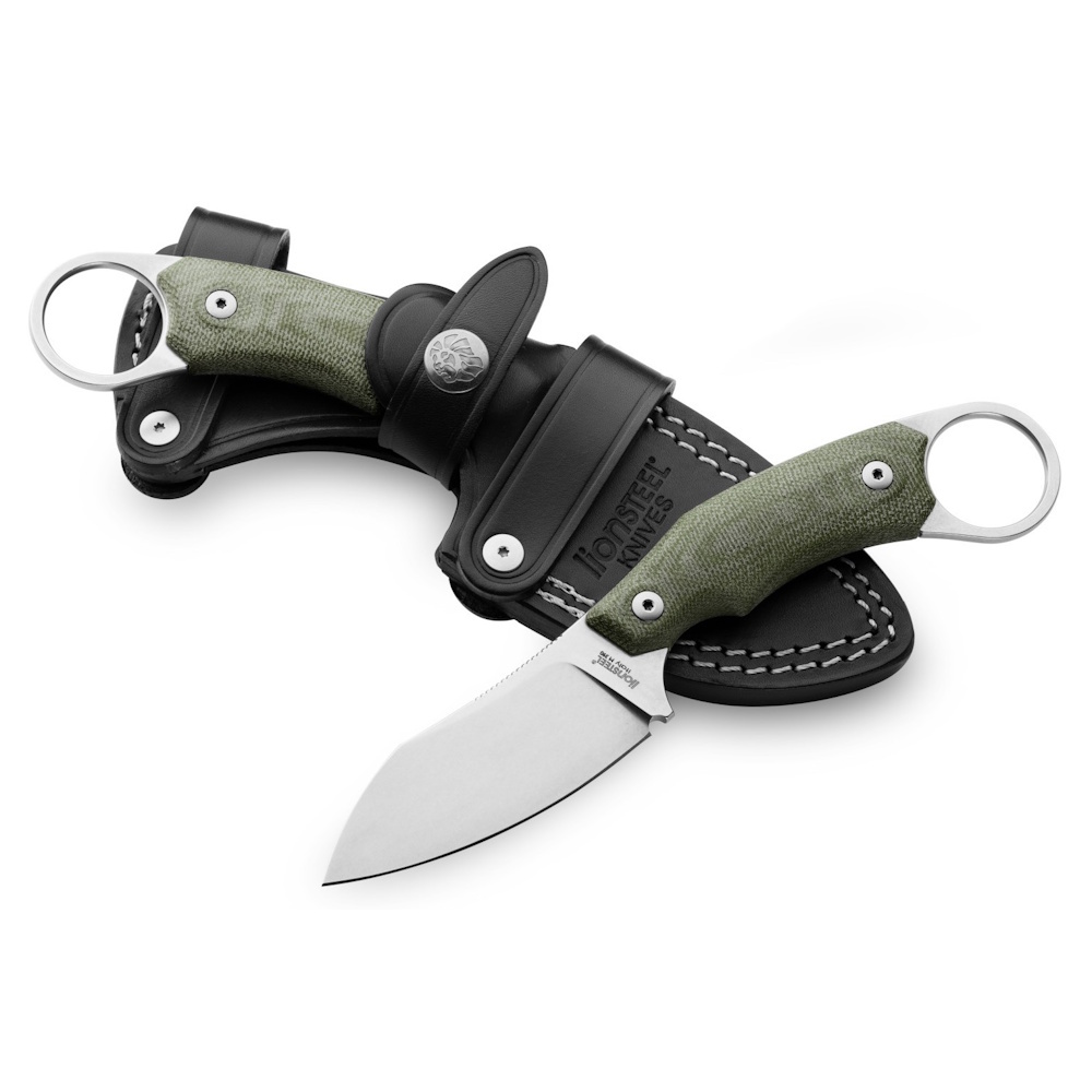 

Нож с фиксированным клинком LionSteel H1, сталь M390, рукоять микарта, зеленый