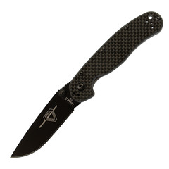 Фото Нож складной Ontario RAT-2, сталь D2, EDP, рукоять carbon fiber, black