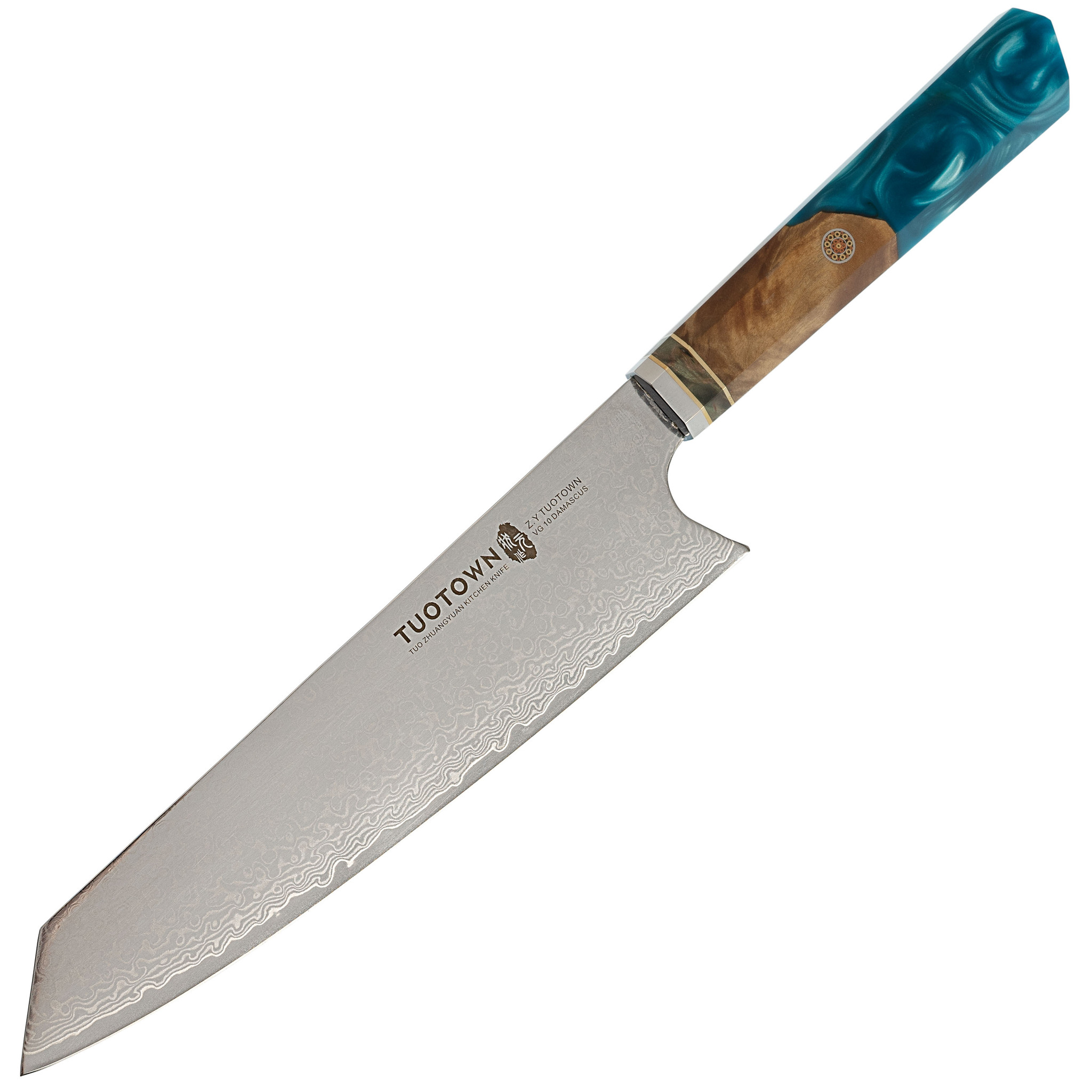 Кухонный нож Tuotown, сталь VG-10, рукоять дерево/эпоксидка