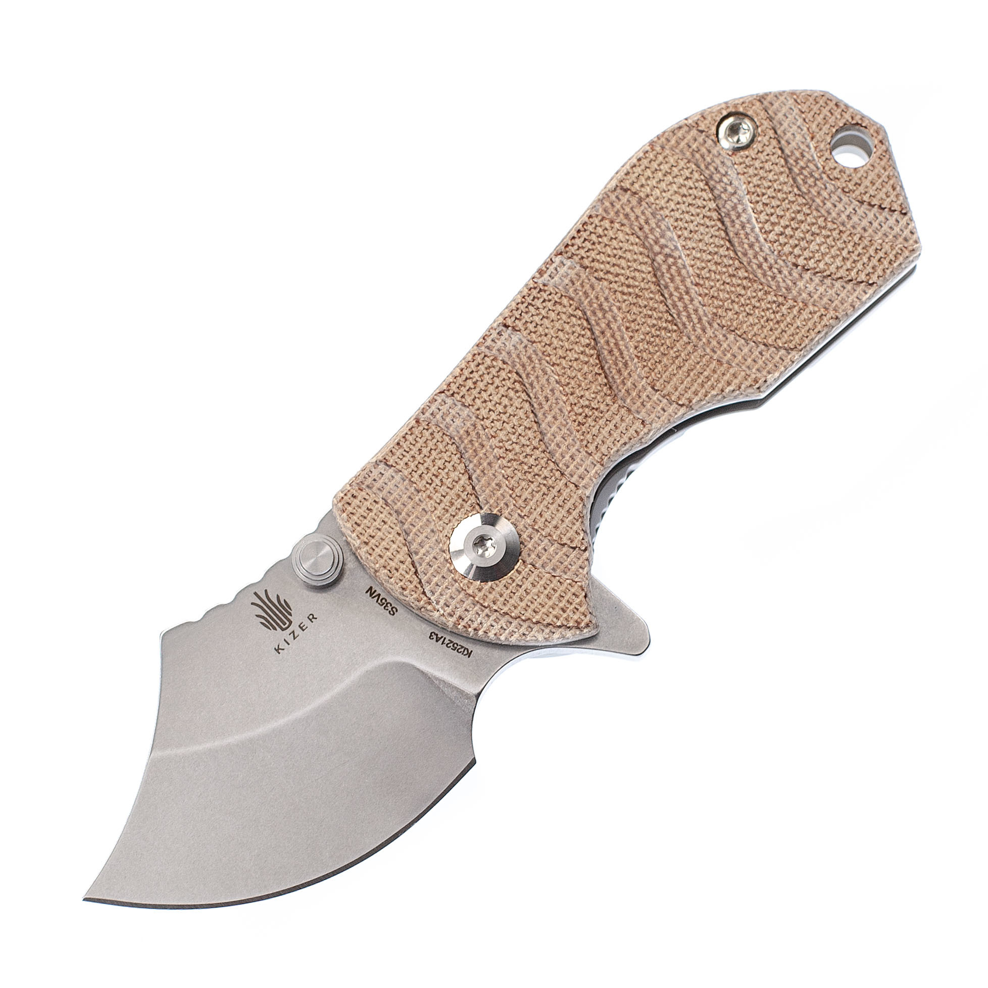 Складной нож Kizer Flip Shank, сталь CPM S35VN, рукоять титан/микарта - фото 1