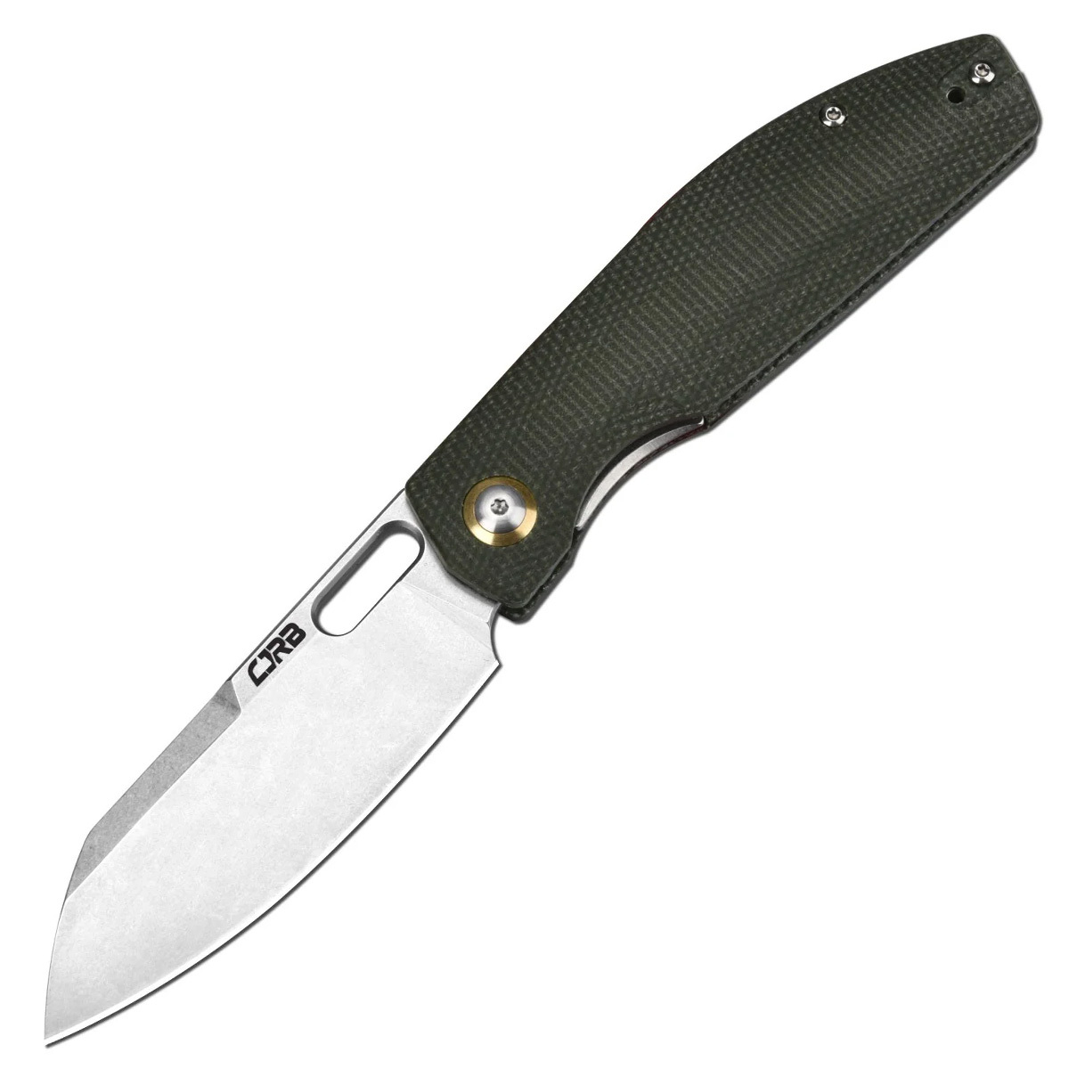 Складной нож CJRB Ekko, сталь AR-RPM9, рукоять микарта, зеленый