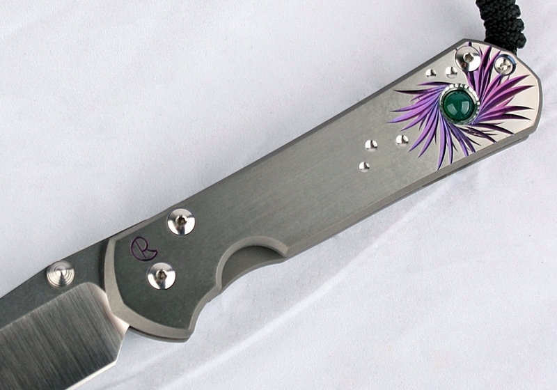 Нож складной Chris Reeve Large Sebenza 21 Agate Cabochon, сталь CPM-S35VN, рукоять титан от Ножиков