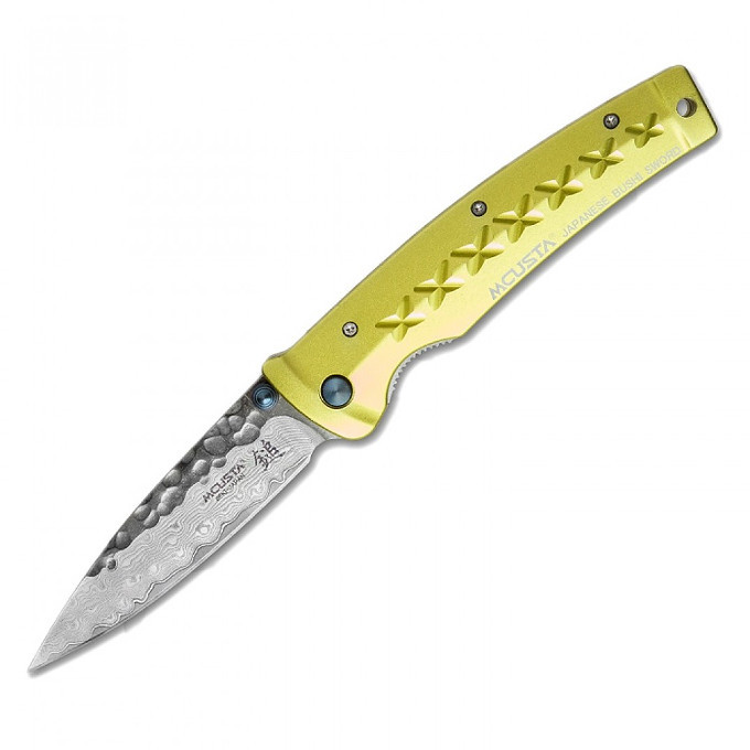 Складной нож Mcusta Tsuchi MC-164D, сталь VG-10 в обкладах из дамаска, рукоять алюминий нож складной bareknuckle оливк рукоять 6061 t6 клинок 14c28n