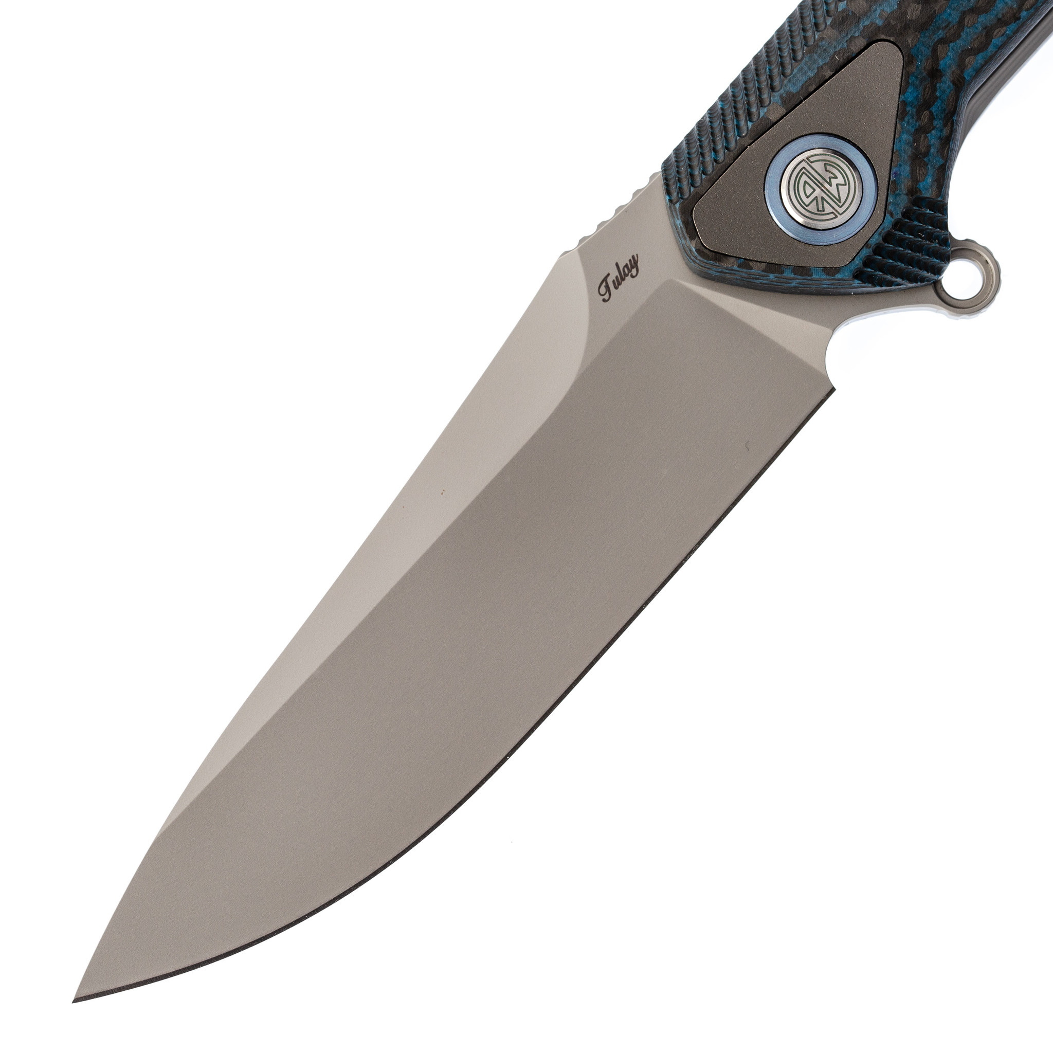 Нож складной Tulay Rikeknife, сталь 154CM, Blue G10/Carbon Fiber - фото 2