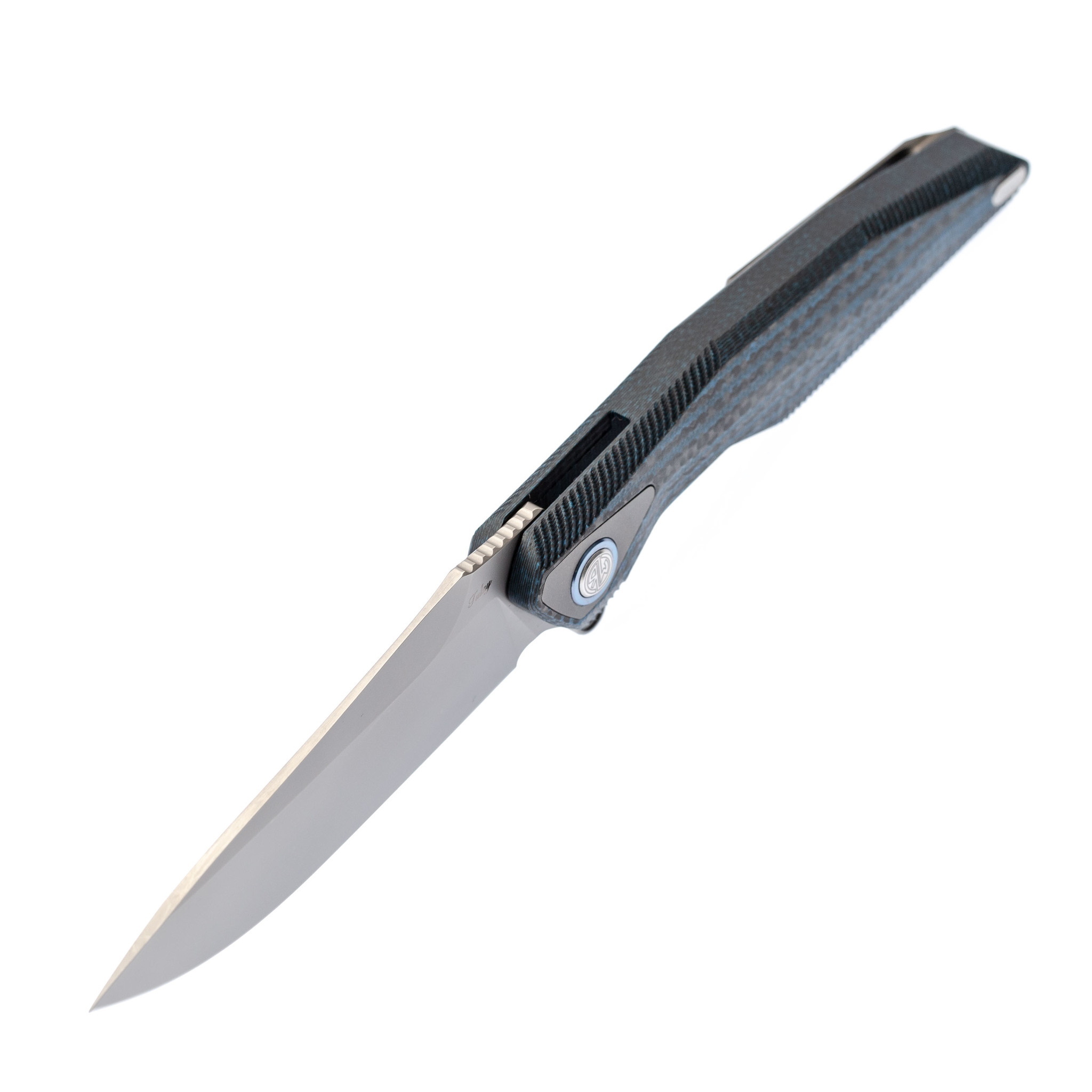 Нож складной Tulay Rikeknife, сталь 154CM, Blue G10/Carbon Fiber - фото 4