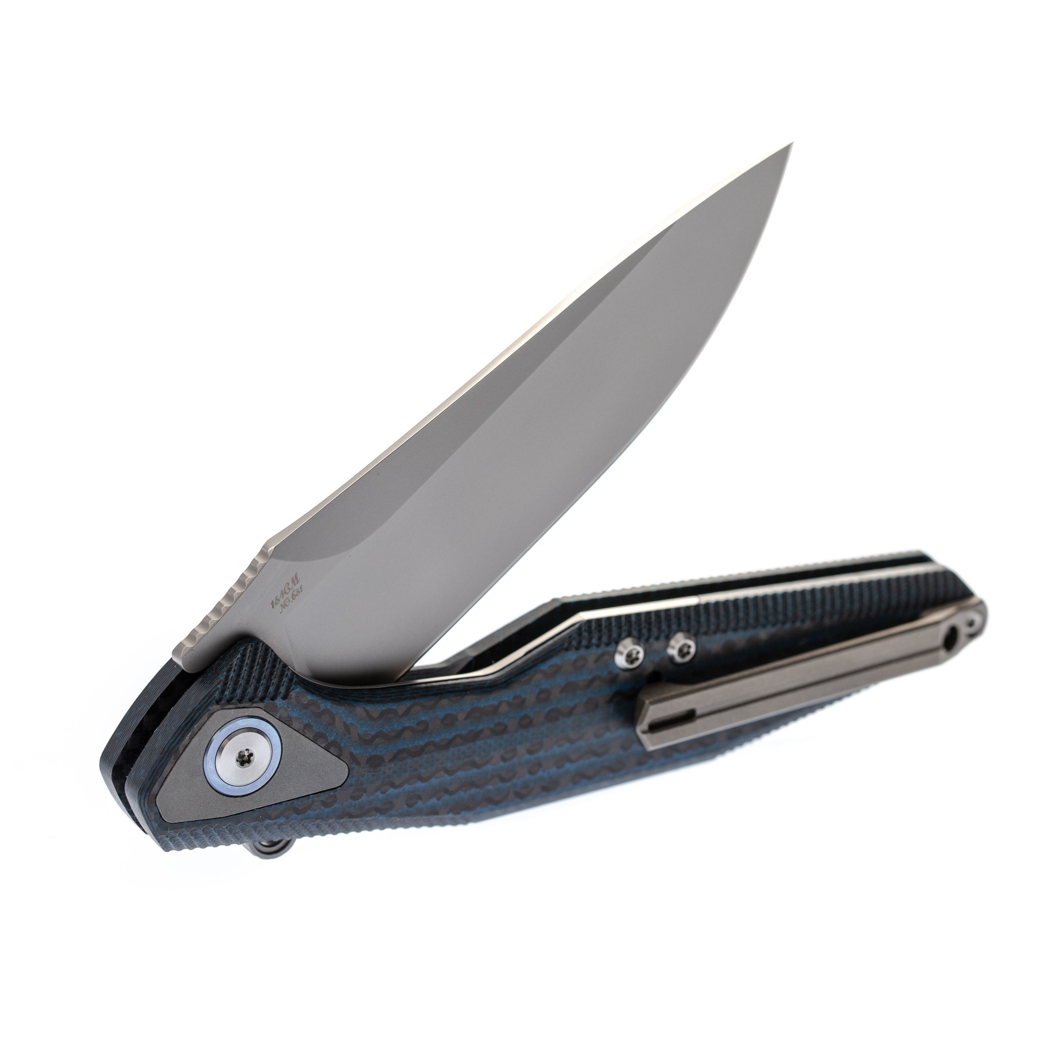 Нож складной Tulay Rikeknife, сталь 154CM, Blue G10/Carbon Fiber - фото 7