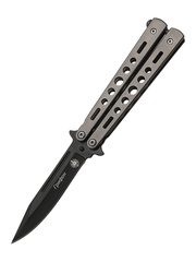 Фото Нож-бабочка (балисонг) Грифон, сталь 420, рукоять серый металл