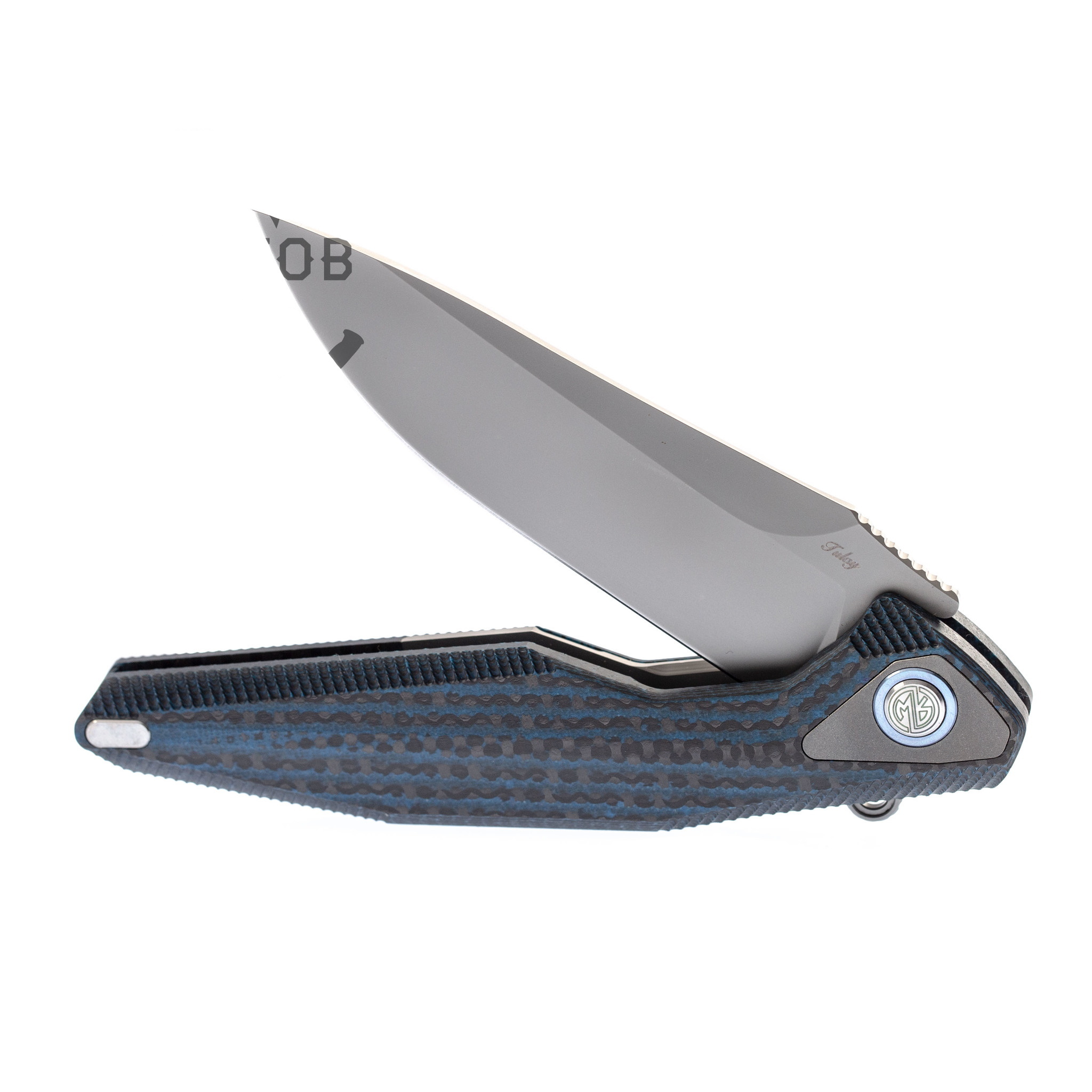 Нож складной Tulay Rikeknife, сталь 154CM, Blue G10/Carbon Fiber - фото 8