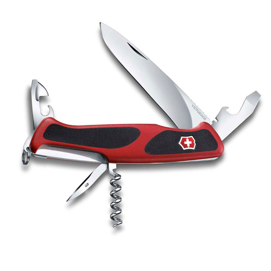 Нож перочинный Victorinox RangerGrip 68 0.9553.C 130мм 11 функций красно-чёрный - фото 2