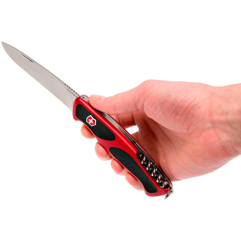 Нож перочинный Victorinox RangerGrip 68 0.9553.C 130мм 11 функций красно-чёрный - фото 8