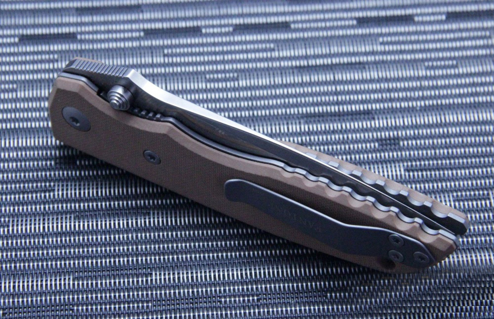 Нож складной HB01 Large, Desert Handle, Stonewashed Crucible CPM® S35VN™, William (Bill) Harsey Design 10.5 см. - фото 7