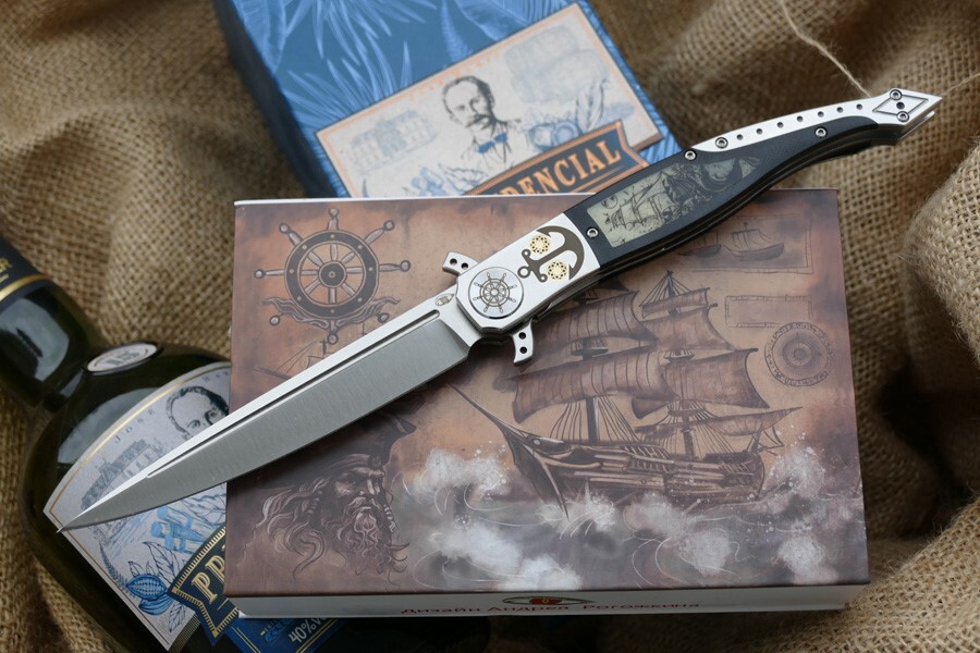 Складной нож Reptilian Билли Бонс-01, сталь VG-10, рукоять кость