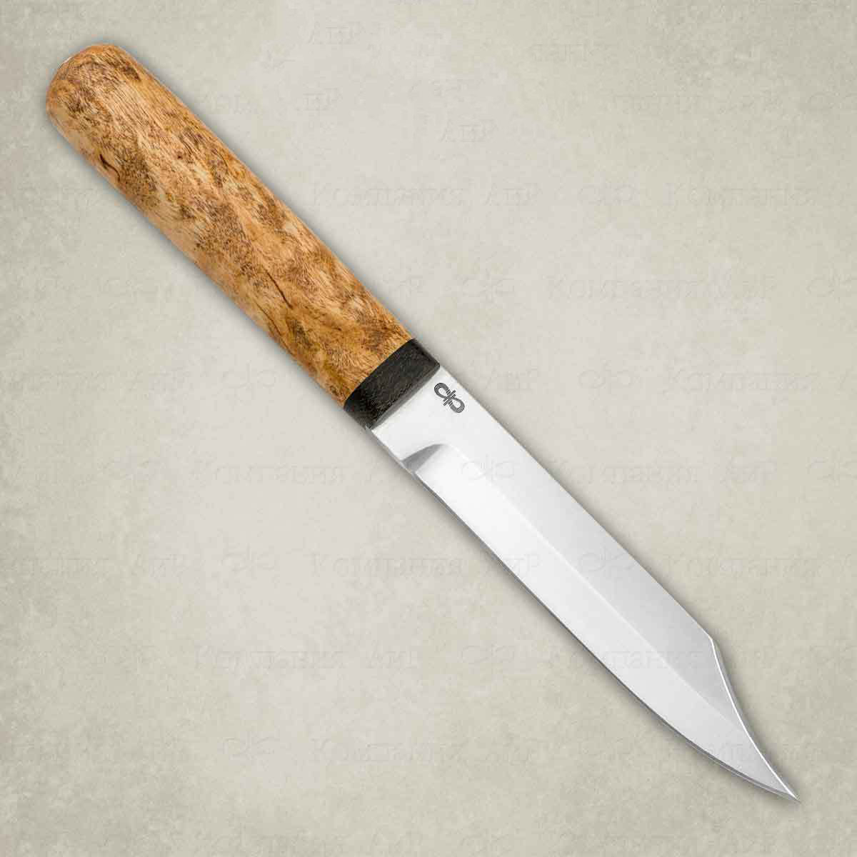 Нож туристический АиР  Засапожный-1 , сталь 100х13м, рукоять карельская береза