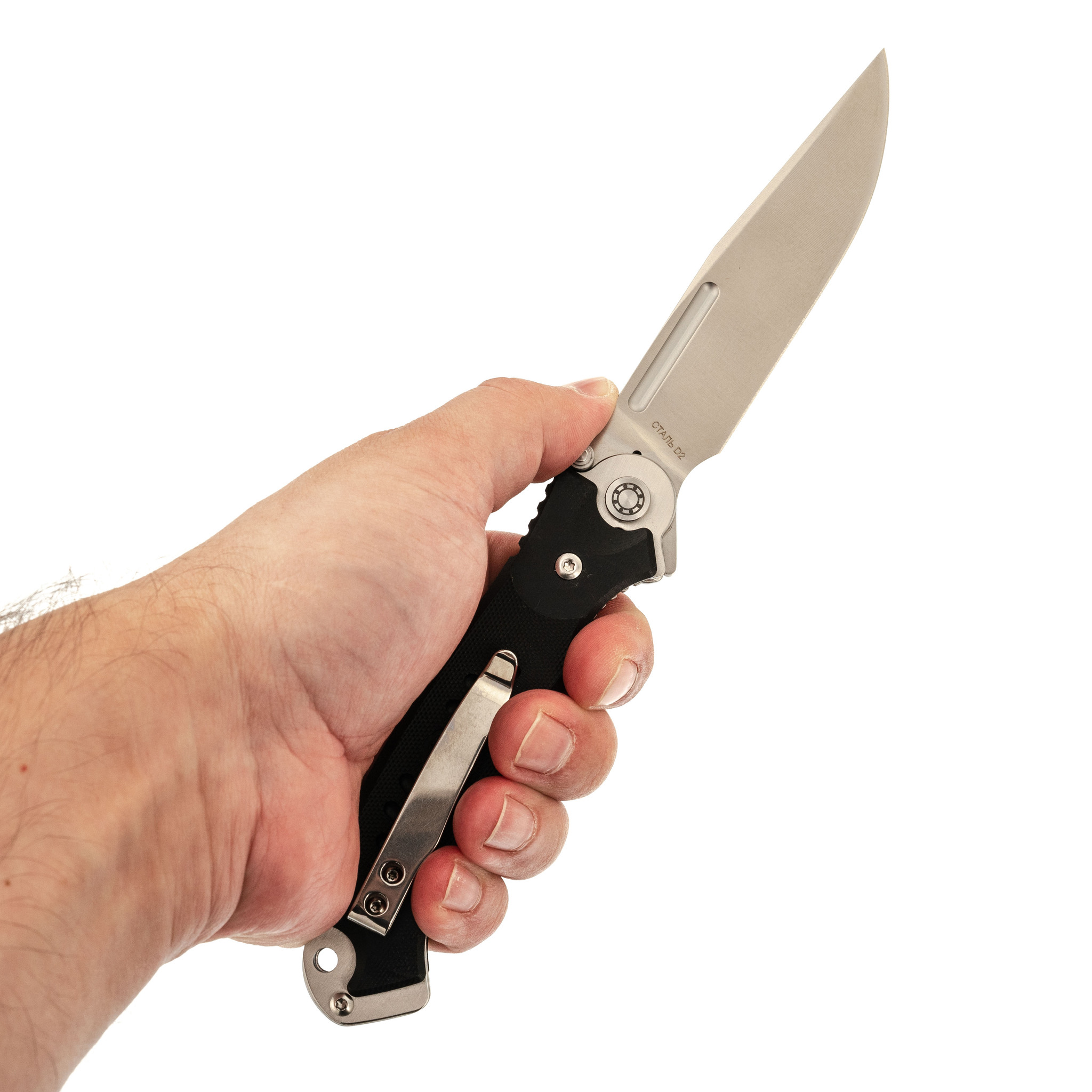 Нож Складной Офицерский-2М, сталь D2 - фото 7