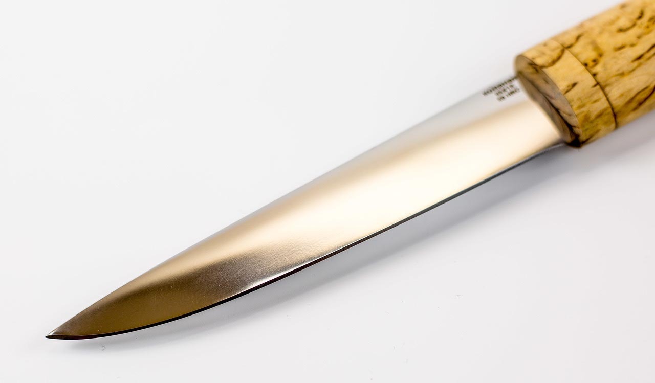 Нож якутский из 95Х18, карельская береза - фото 4