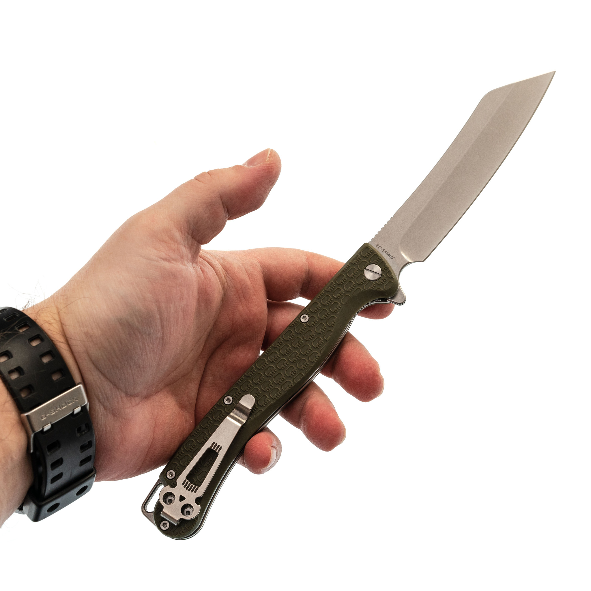 Складной нож Dagger Tesak Olive DL, сталь 8cr14mov, рукоять FRN - фото 7